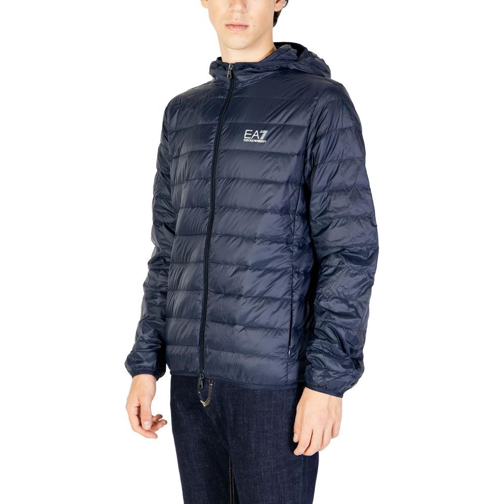 EA7 Emporio Armani Blue Polyamide Jacket EA7 Emporio Armani