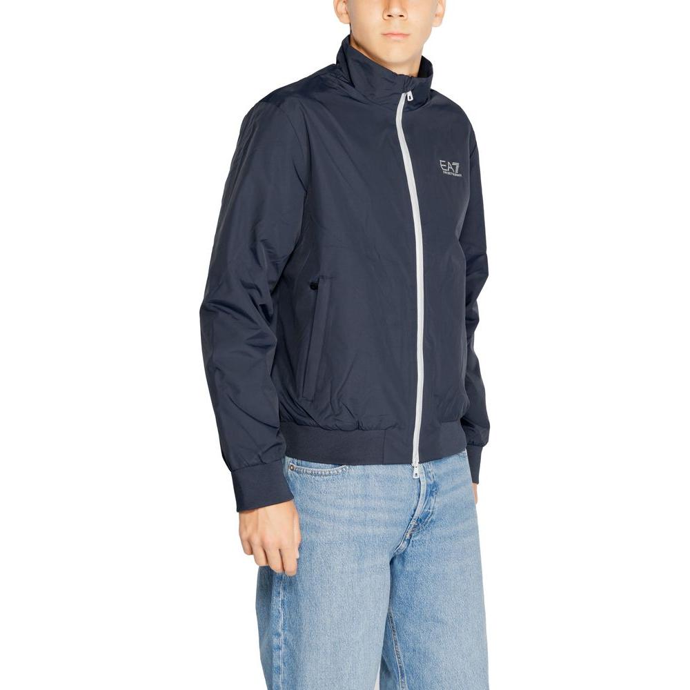 EA7 Emporio Armani Blue Polyamide Jacket EA7 Emporio Armani