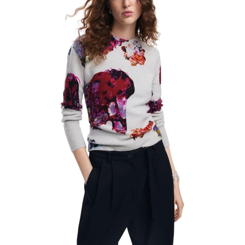 Desigual Gray Acrylic Sweater Desigual