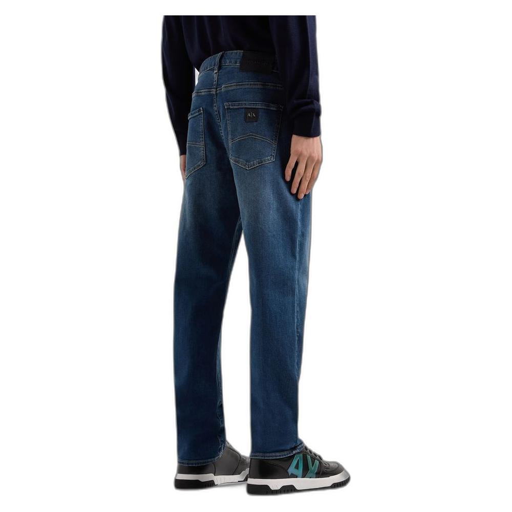 Armani Exchange Blue Cotton Jeans & Pant Armani Exchange