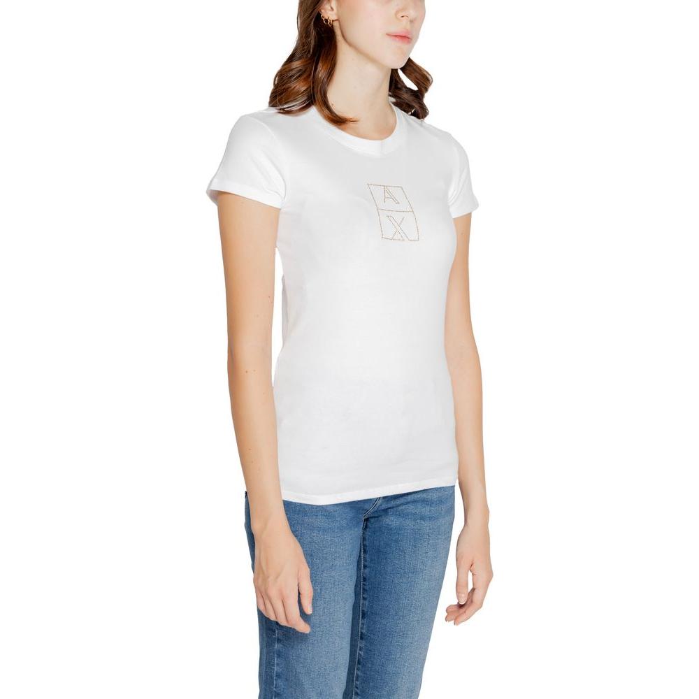 Armani Exchange White Cotton Tops & T-Shirt Armani Exchange