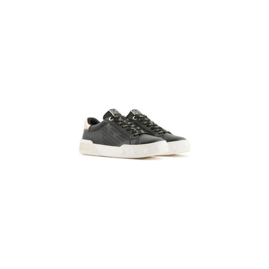 EA7 Emporio Armani Black And White Polyester Sneaker EA7 Emporio Armani