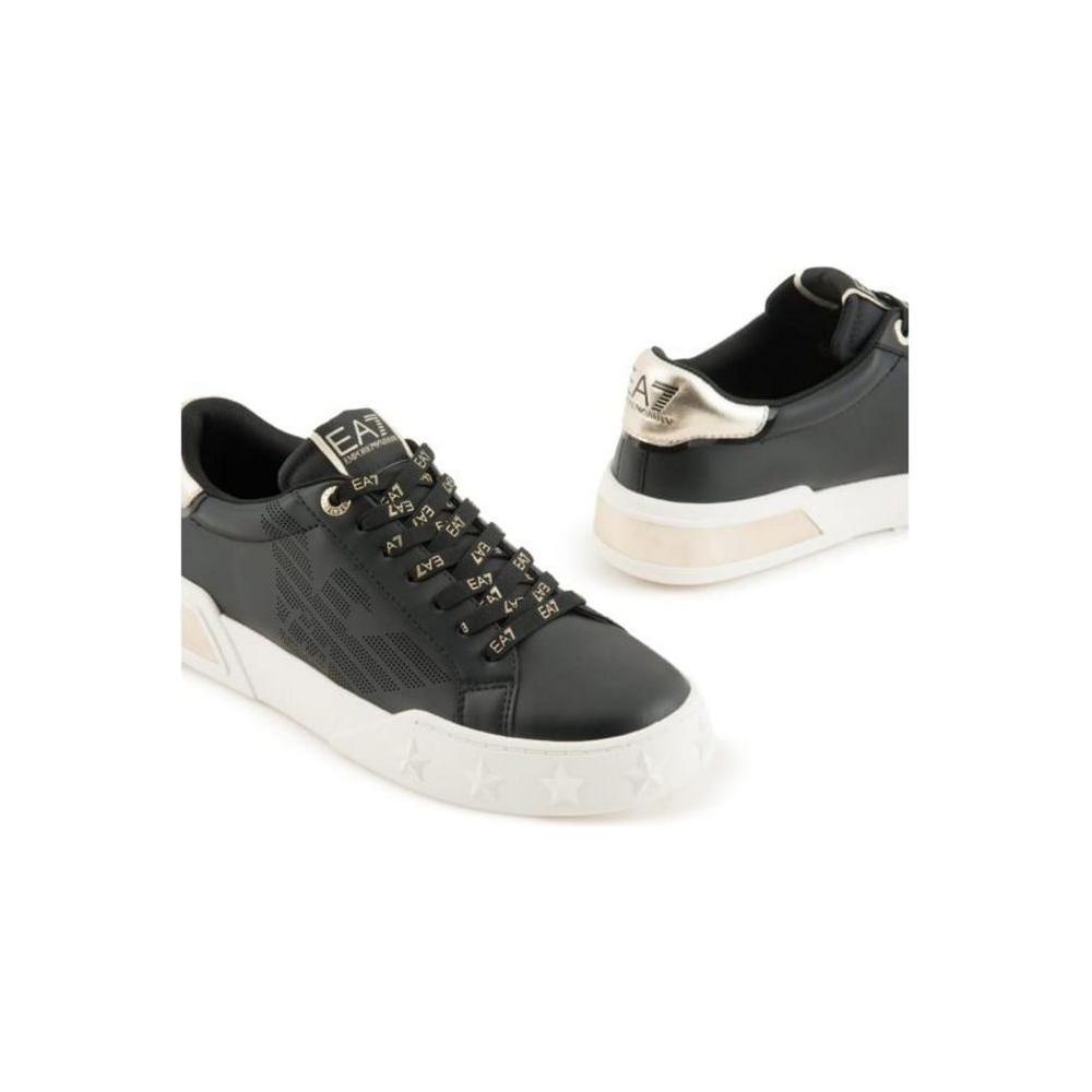 EA7 Emporio Armani Black And White Polyester Sneaker EA7 Emporio Armani