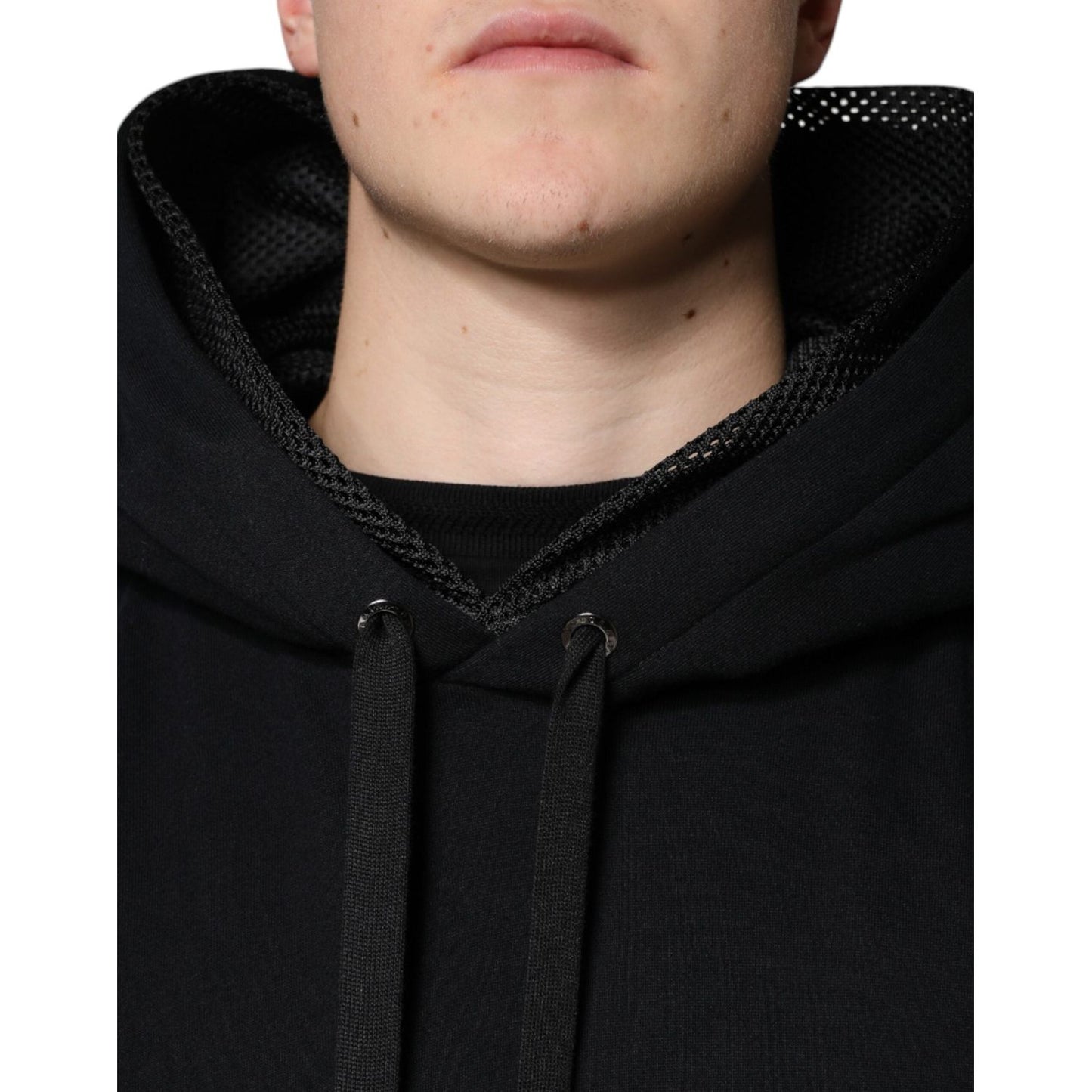 Dolce & Gabbana Black Hooded Pullover Men Sweatshirt Sweater Dolce & Gabbana