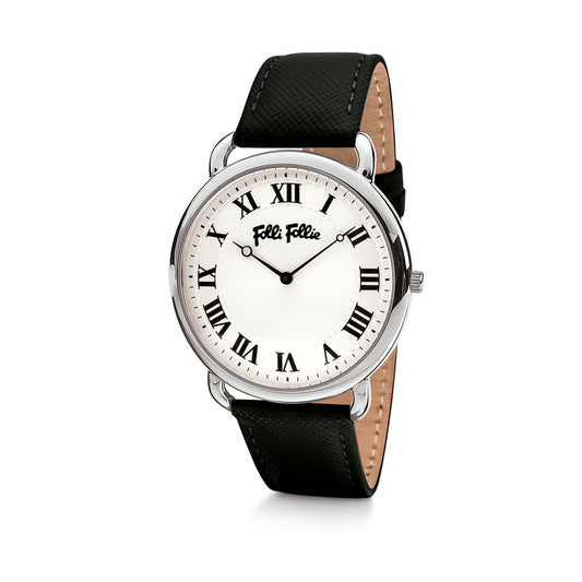 Folli Follie Black Leather Watch Folli Follie