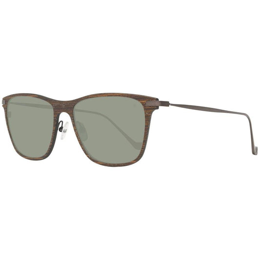 Hackett Brown Wood And Metal Sunglasses Hackett