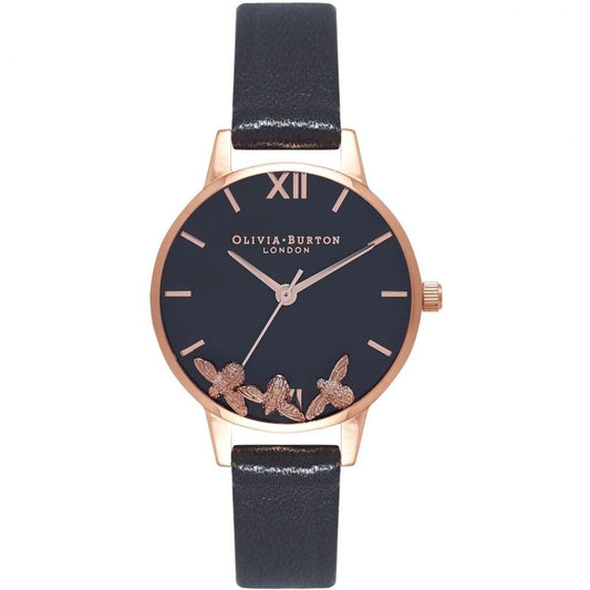 Olivia Burton Black Synthetic Leather Watch Olivia Burton