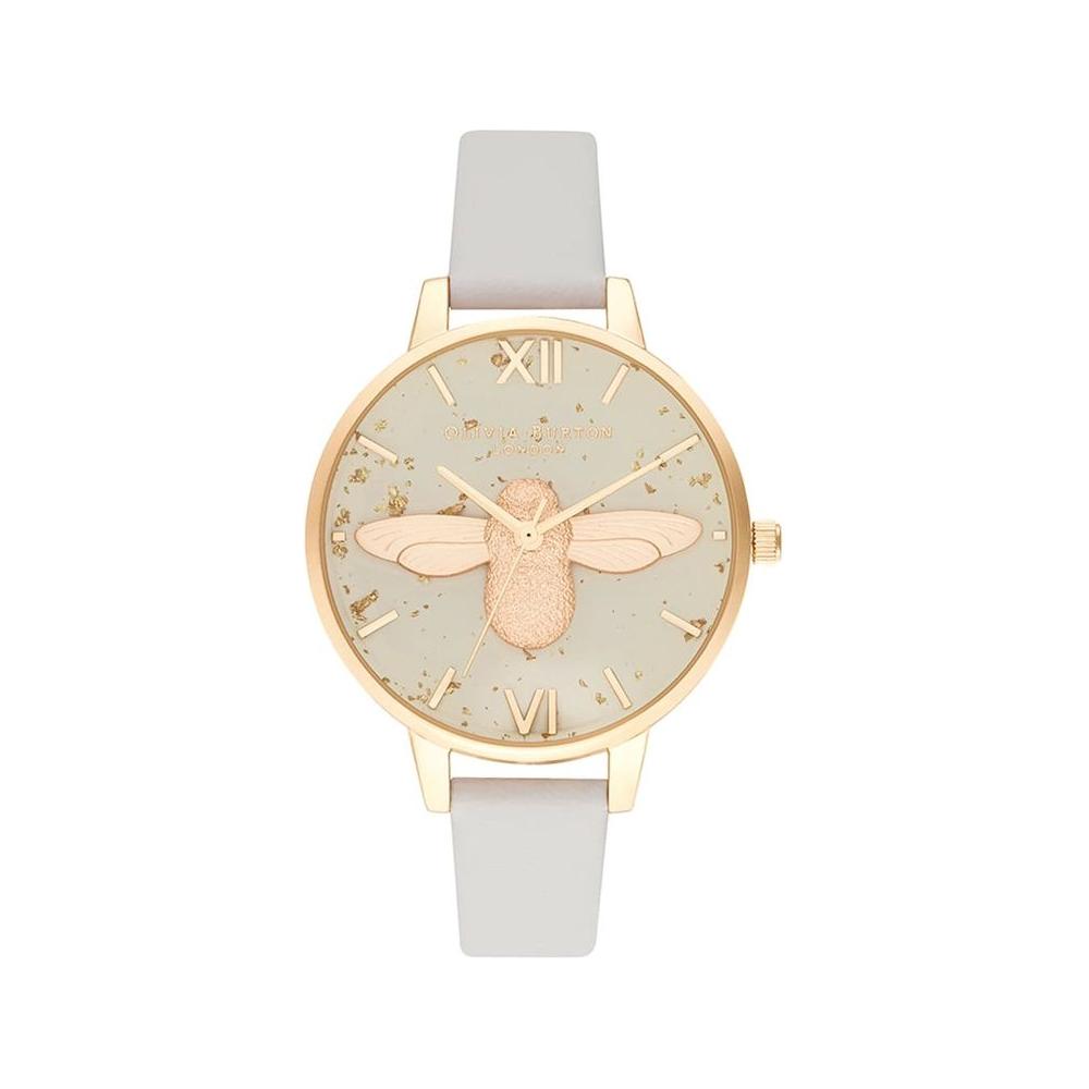 Olivia Burton Gray Synthetic Leather Watch Olivia Burton