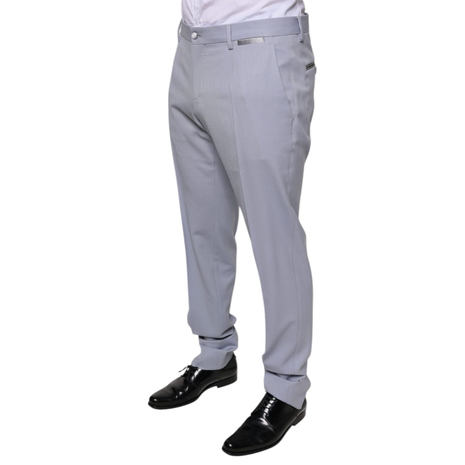 Dolce & Gabbana Light Gray Wool Formal Dress Pants