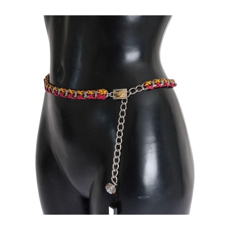 Dolce & Gabbana Elegant Multicolor Crystal-Embellished Belt Belt Dolce & Gabbana