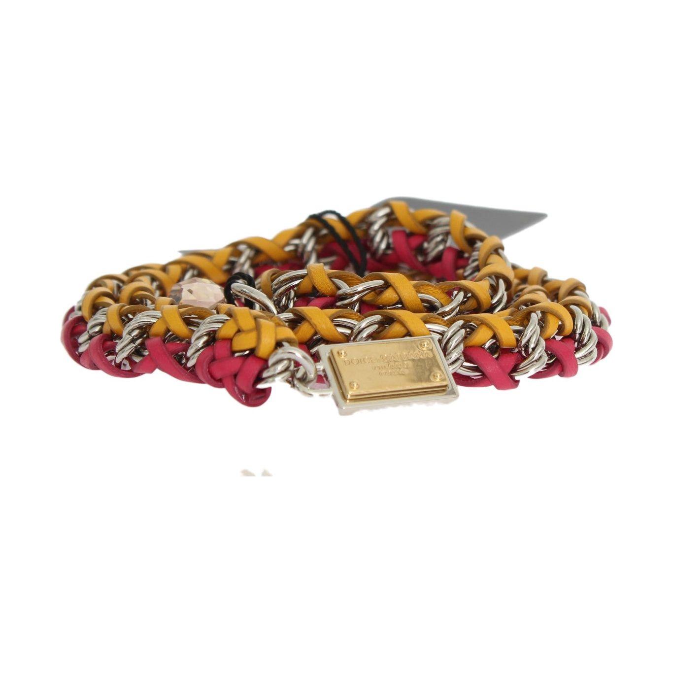 Dolce & Gabbana Elegant Multicolor Crystal-Embellished Belt Belt Dolce & Gabbana