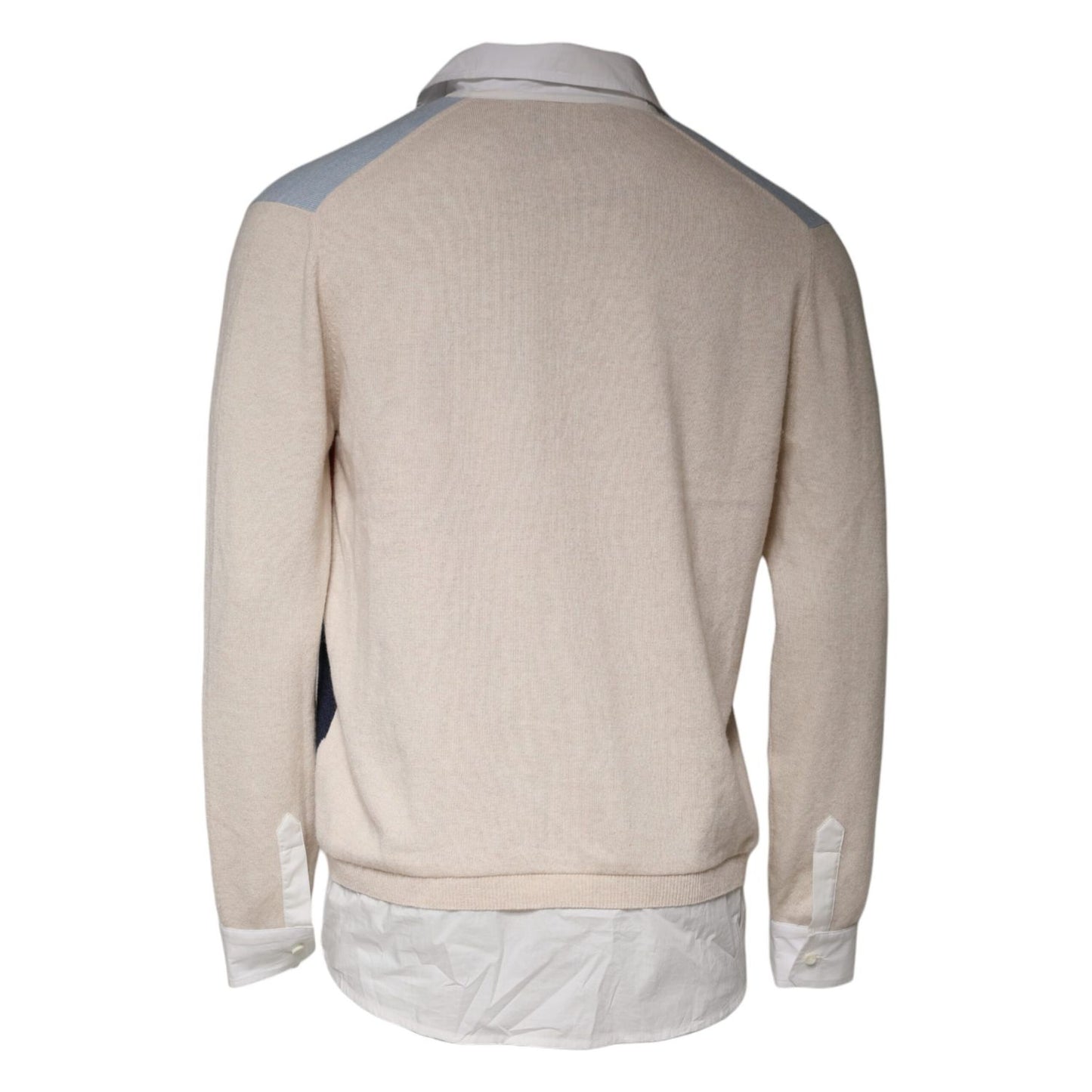 Ballantyne Multicolor Patterned Collared Long Sleeves Pullover Sweater Ballantyne