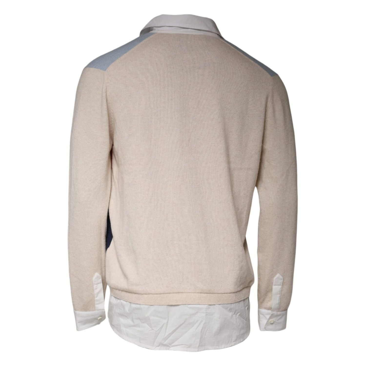 Ballantyne Multicolor Patterned Collared Long Sleeves Pullover Sweater