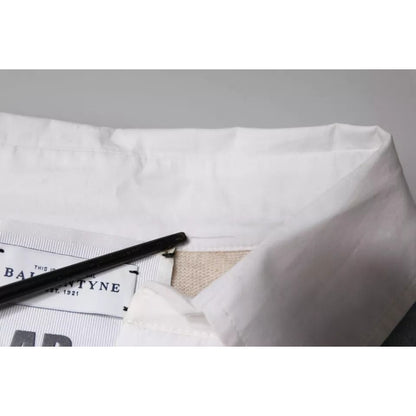 Ballantyne Multicolor Patterned Collared Long Sleeves Pullover Sweater Ballantyne