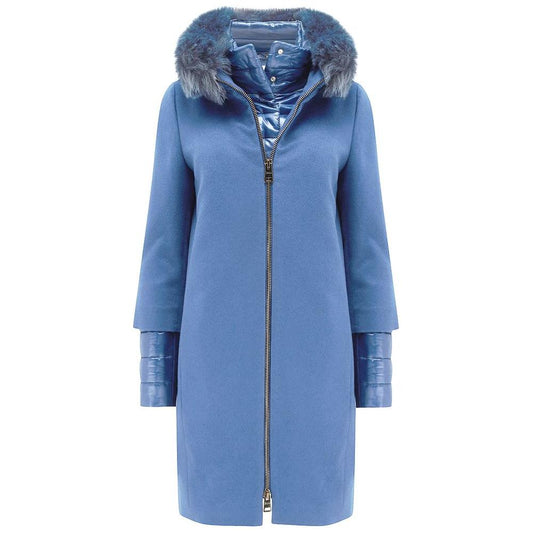 Herno Light Blue Cashmere Jackets & Coat Herno