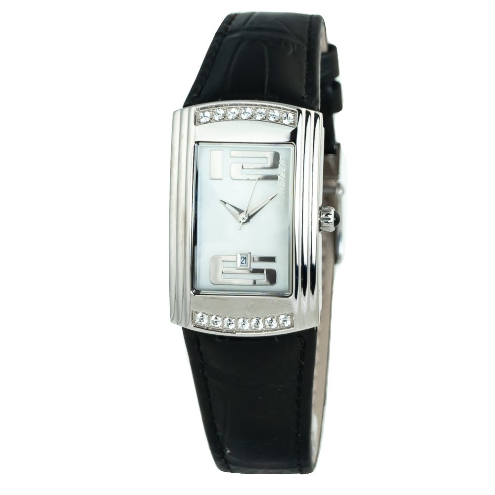 Chronotech Black Leather Dress Watch Chronotech