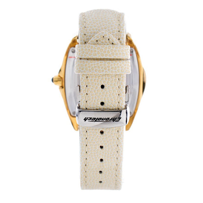 Chronotech Beige Leather Dress Watch Chronotech