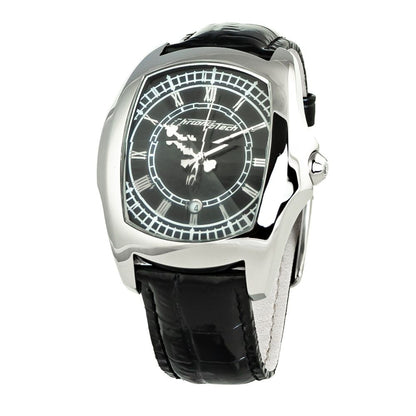 Chronotech Black Leather Dress Watch Chronotech