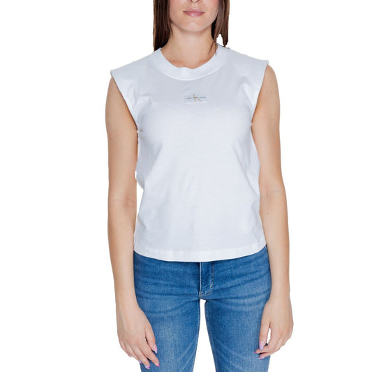 Calvin Klein Jeans White Cotton T-Shirt