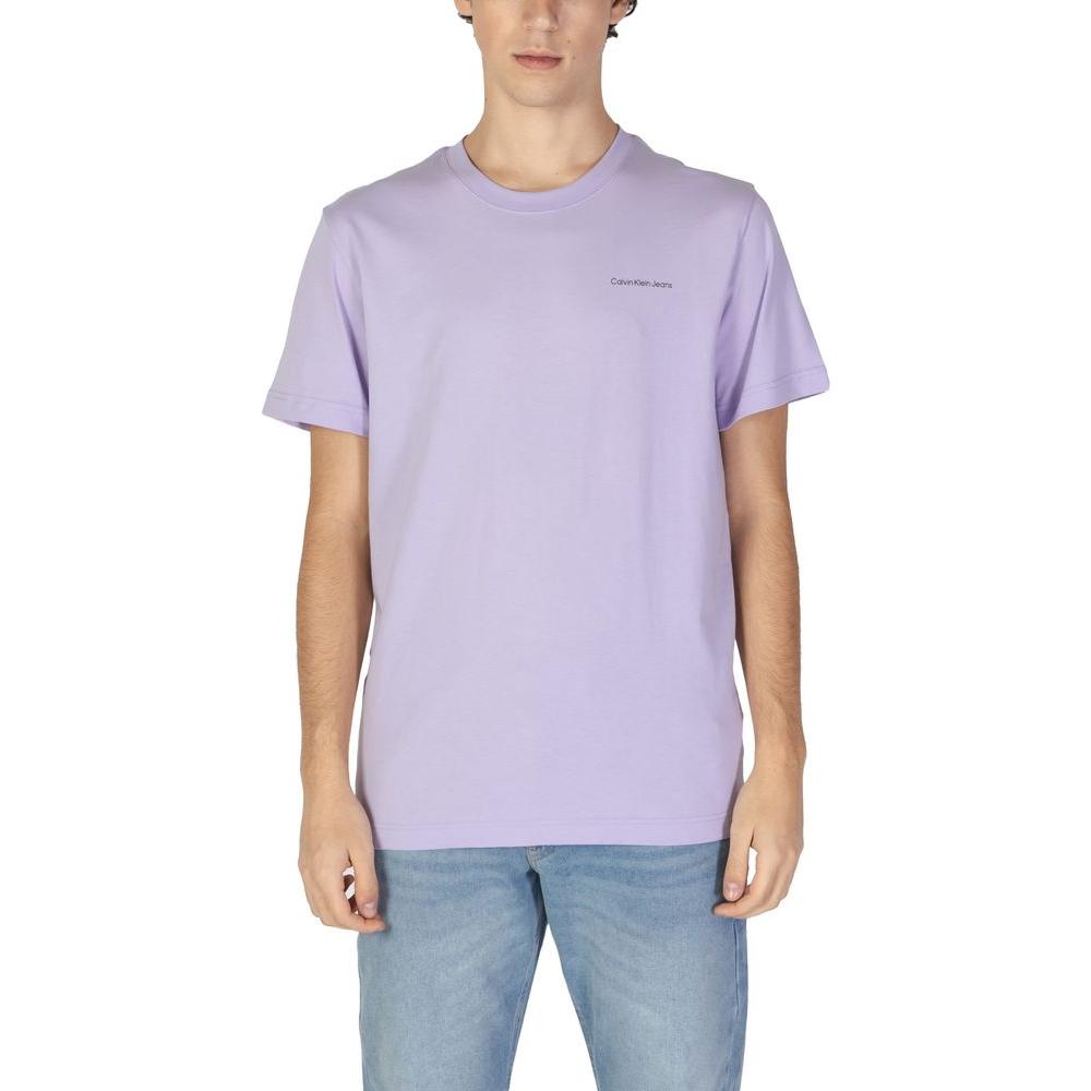 Calvin Klein Jeans Purple Cotton T-Shirt Calvin Klein Jeans