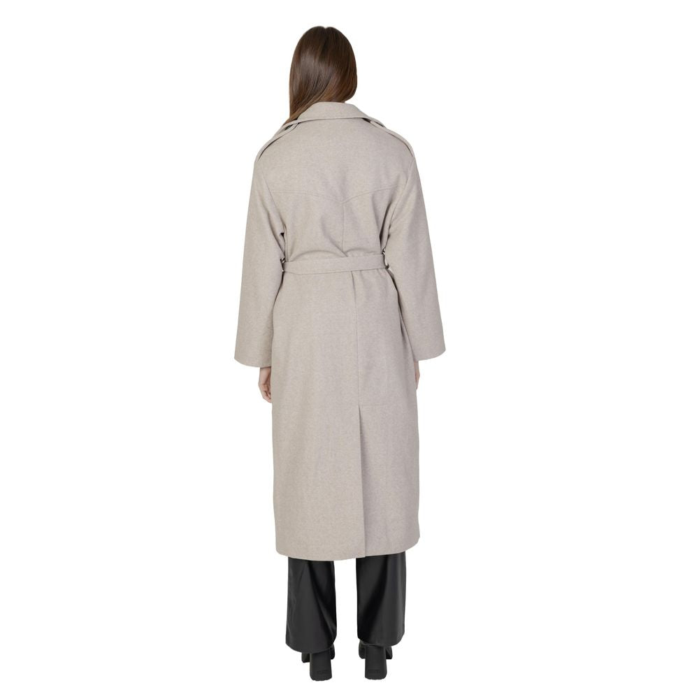 Only Beige Polyester Coat Only