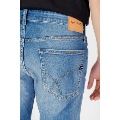 Gas Blue Cotton Bermuda Shorts Gas