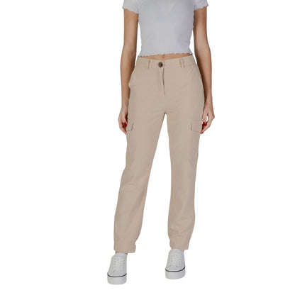 B.Young Beige Polyester Cargo Pants B.Young