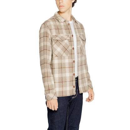 Hamaki-Ho Beige Polyester Pattern Shirt Hamaki-Ho