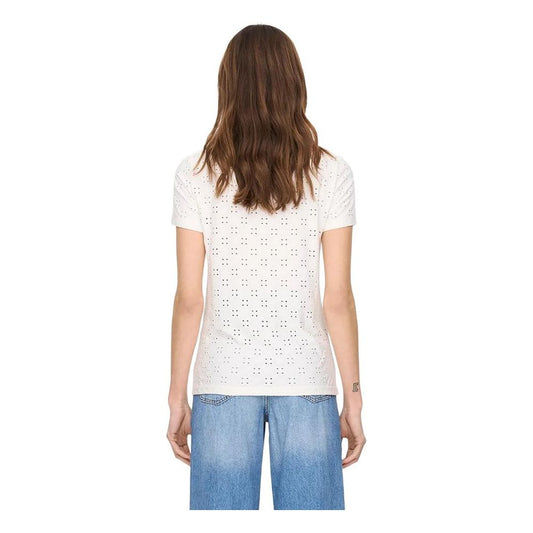 Jacqueline De Yong White Polyester Tops & T-Shirt Jacqueline De Yong