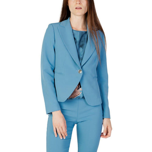Rinascimento Turquoise Polyester Blazer Rinascimento