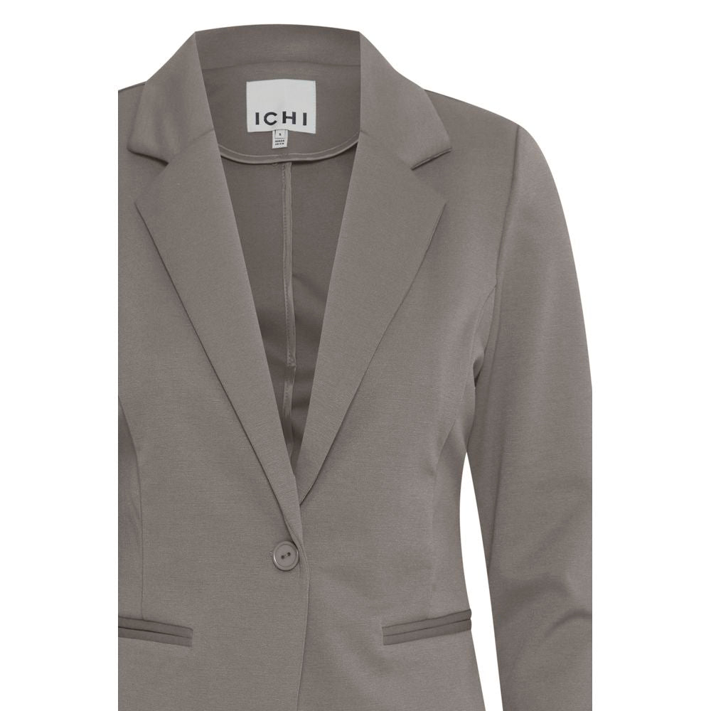ICHI Beige Polyester Blazer