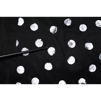 Dolce & Gabbana Black Cotton Polka Dots Round Neck T-shirt