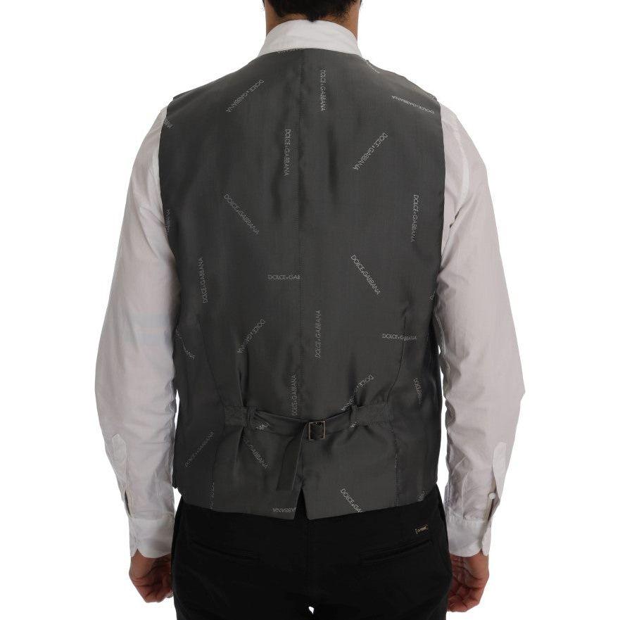 优雅灰色条纹马甲背心