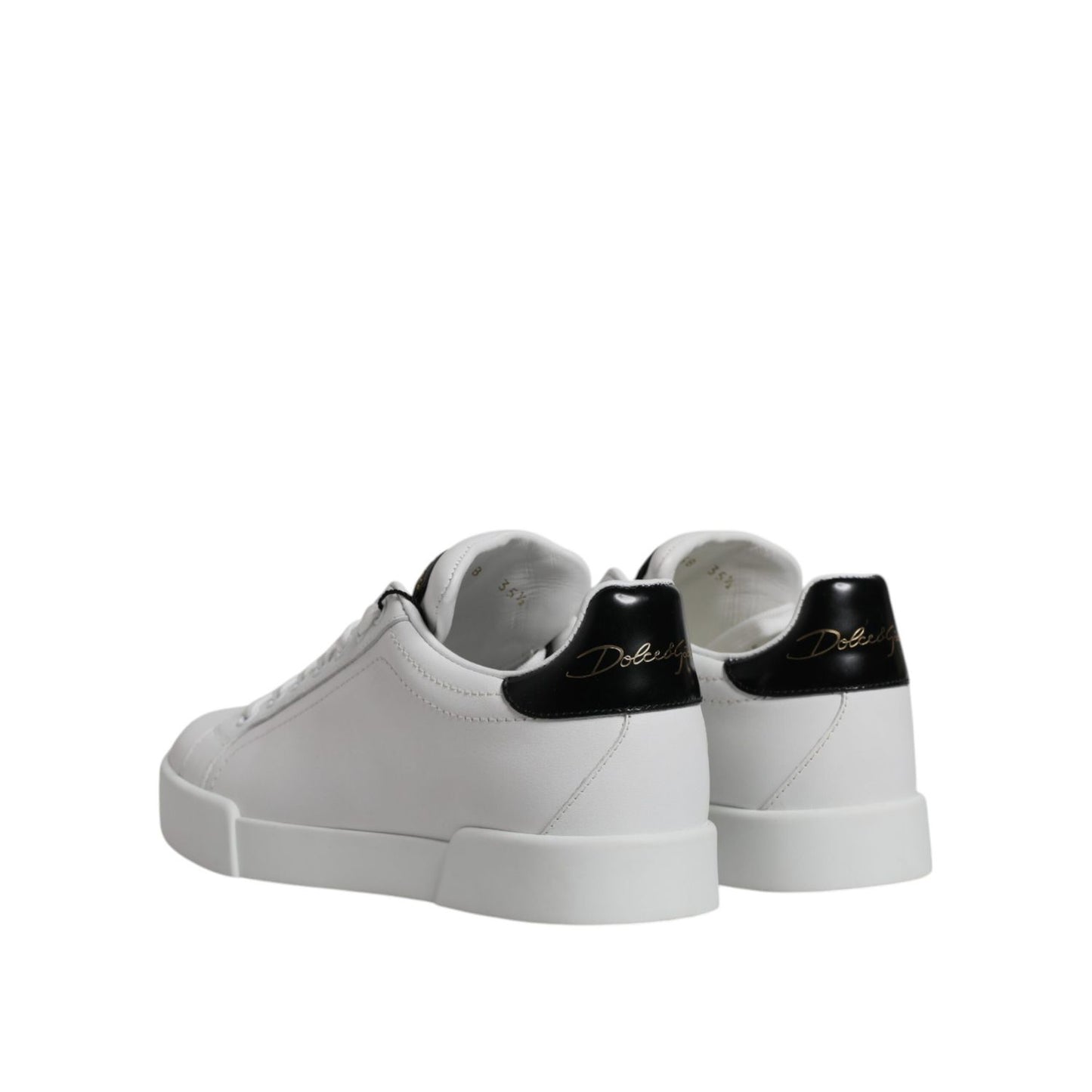 Dolce & Gabbana White Leather Classic Low Top Sneakers Shoes