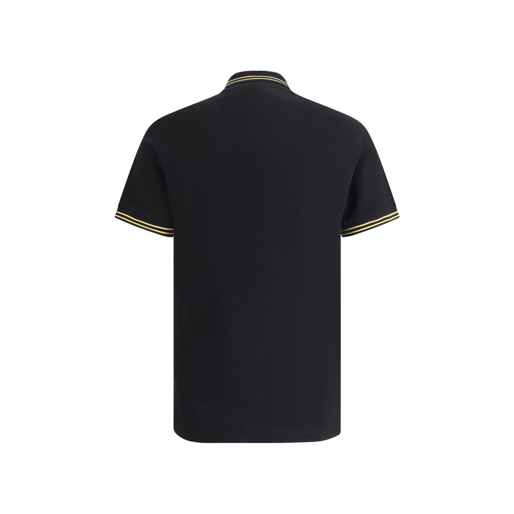 Versace Black Cotton Polo Shirt Versace