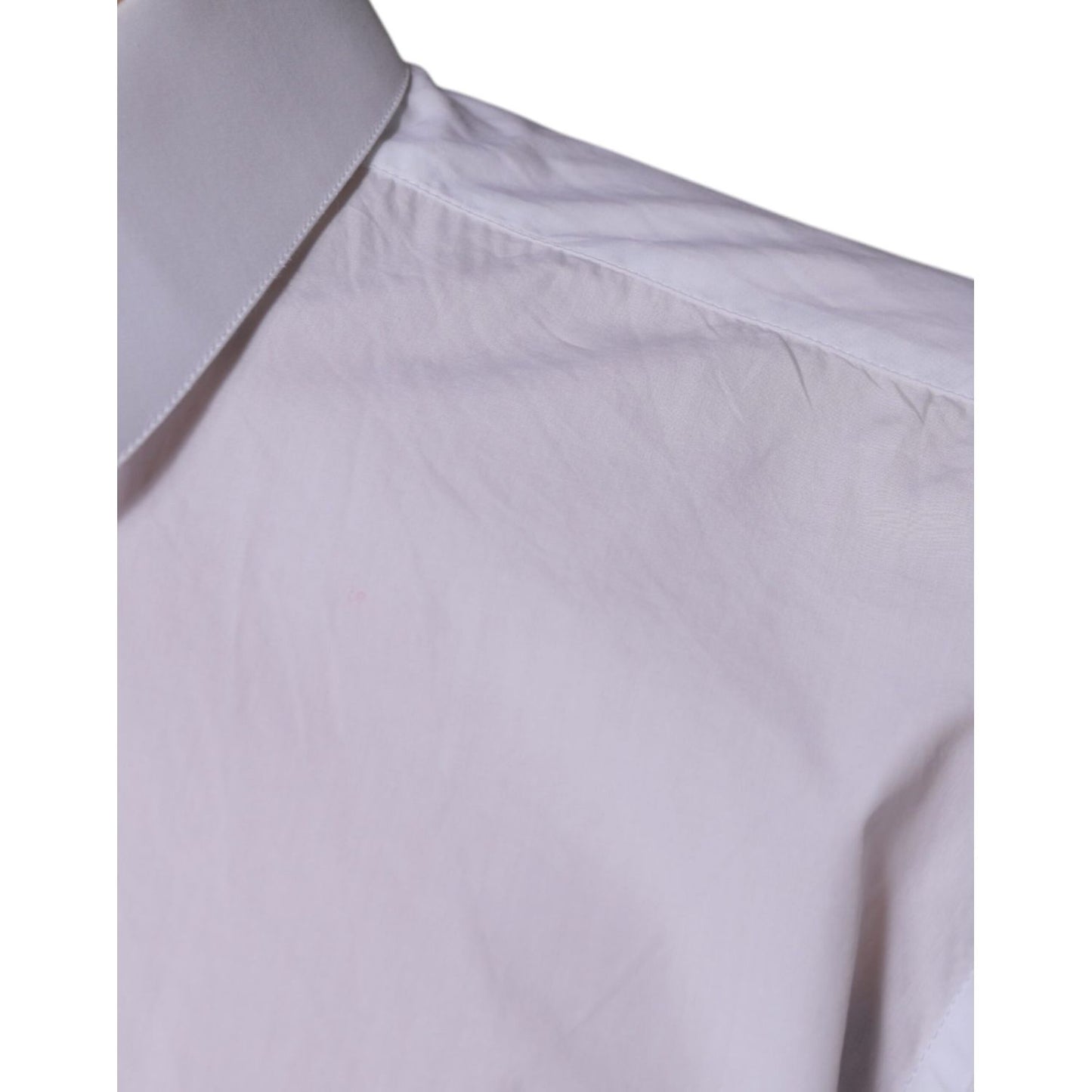 Dolce & Gabbana White Cotton Slim Fit MARTINI Dress Shirt