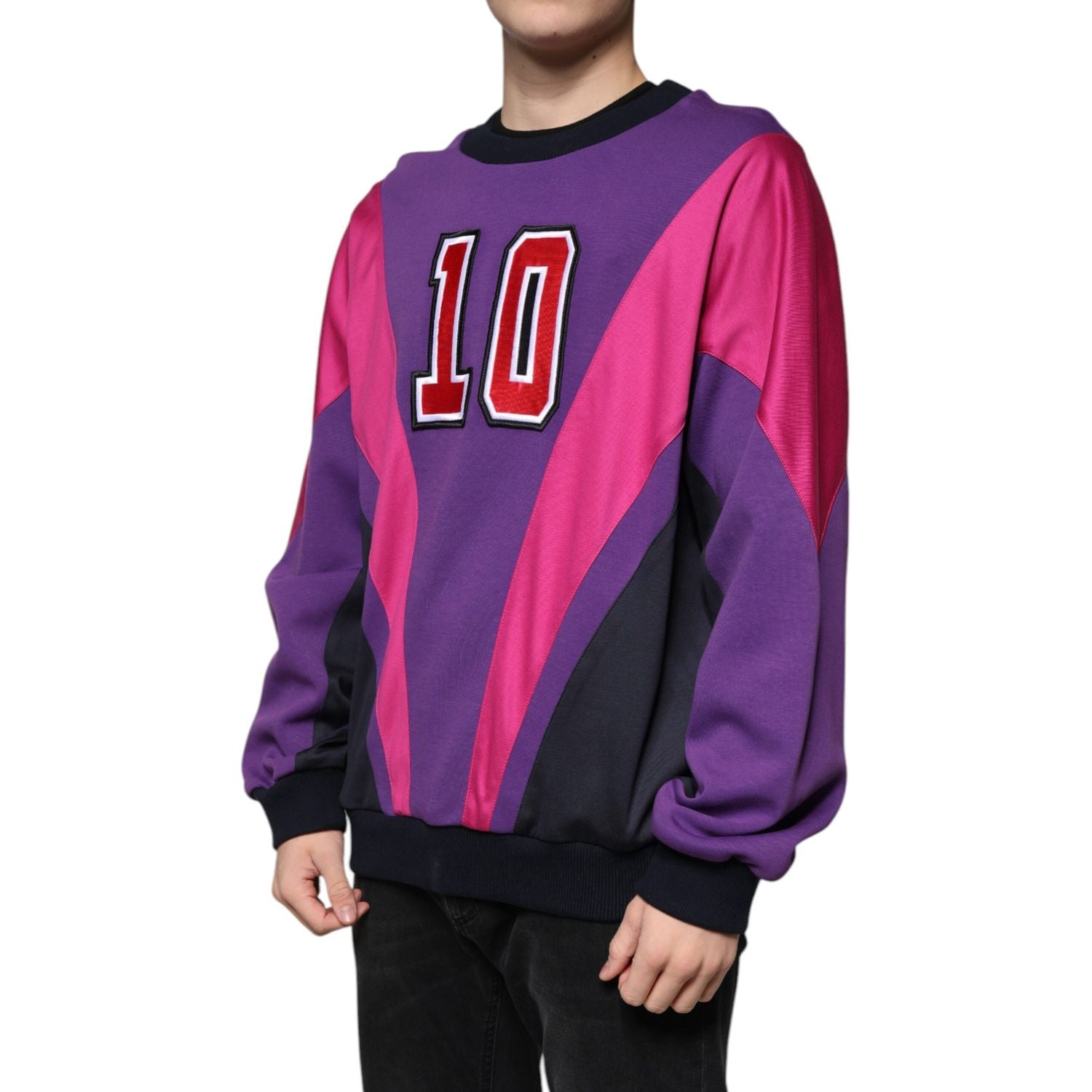 Dolce & Gabbana Multicolor Crew Neck Men Sweatshirt Sweater