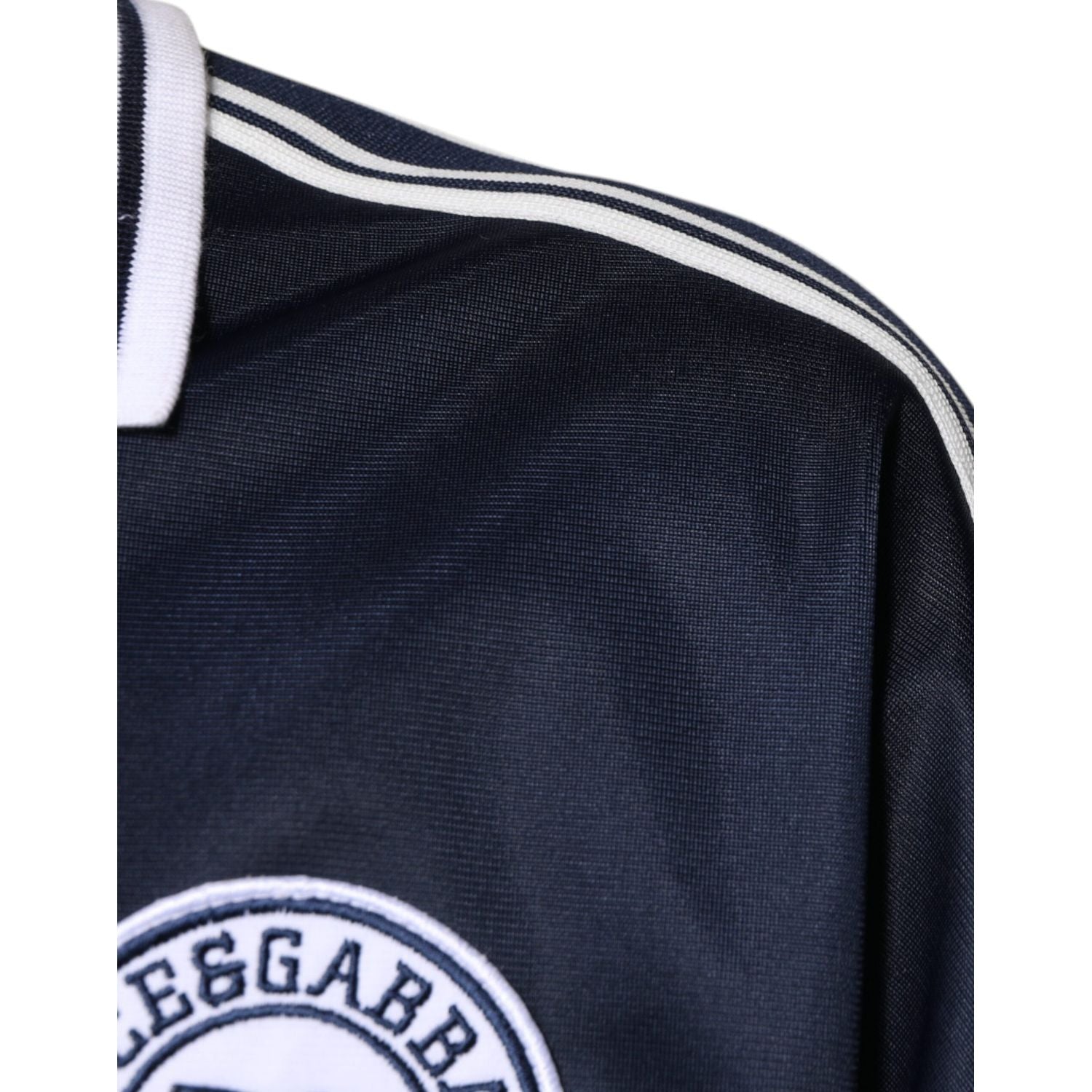 Dolce & Gabbana Blue White Milano Long Sleeve Jersey T-shirt