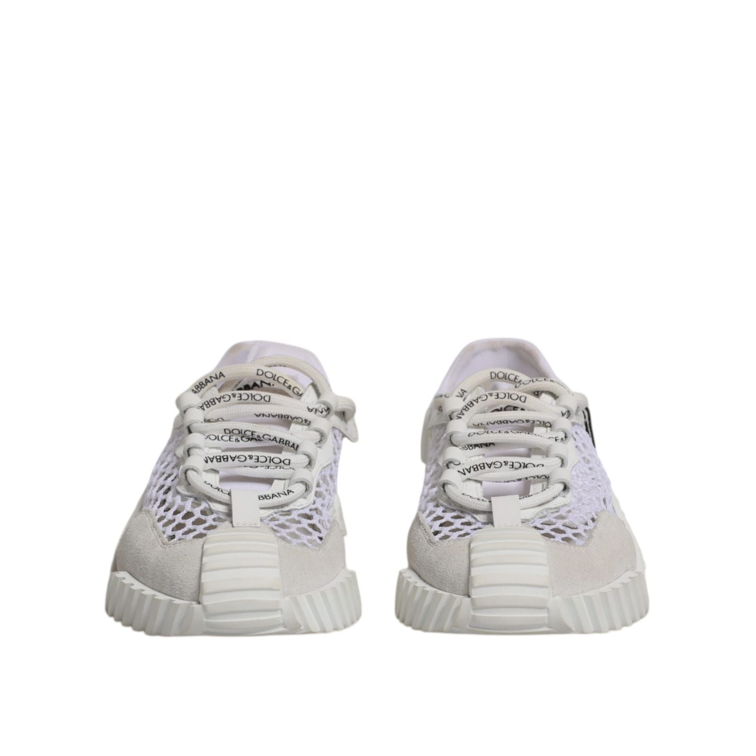Dolce & Gabbana White Mesh NS1 Low Top Sports Sneaker Shoes