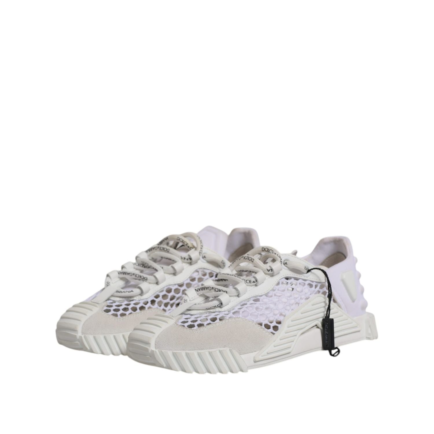 Dolce & Gabbana White Mesh NS1 Low Top Sports Sneaker Shoes