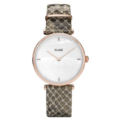 Cluse Beige Leather Dress Watch Cluse