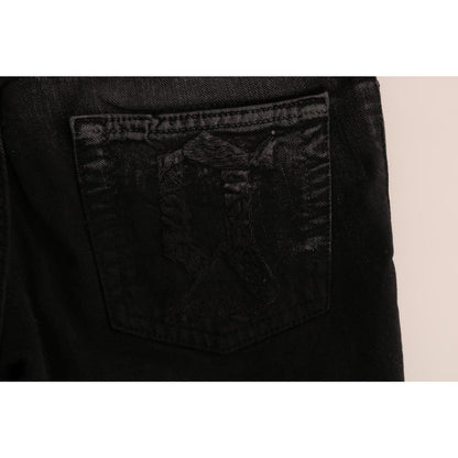 John Galliano Gray Wash Cotton Stretch Regular Fit Jeans