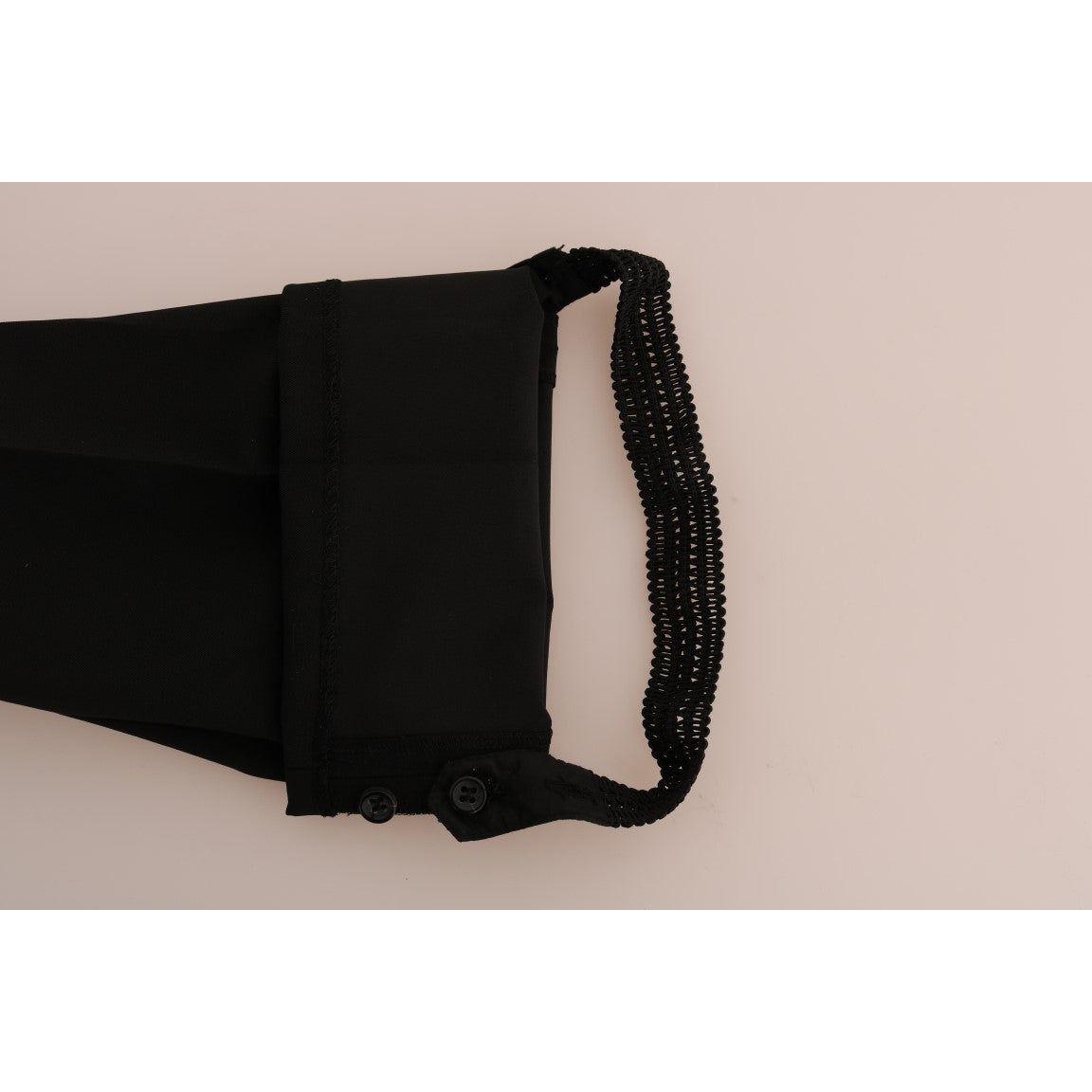 Ermanno Scervino Black Stretch Leggings Pants