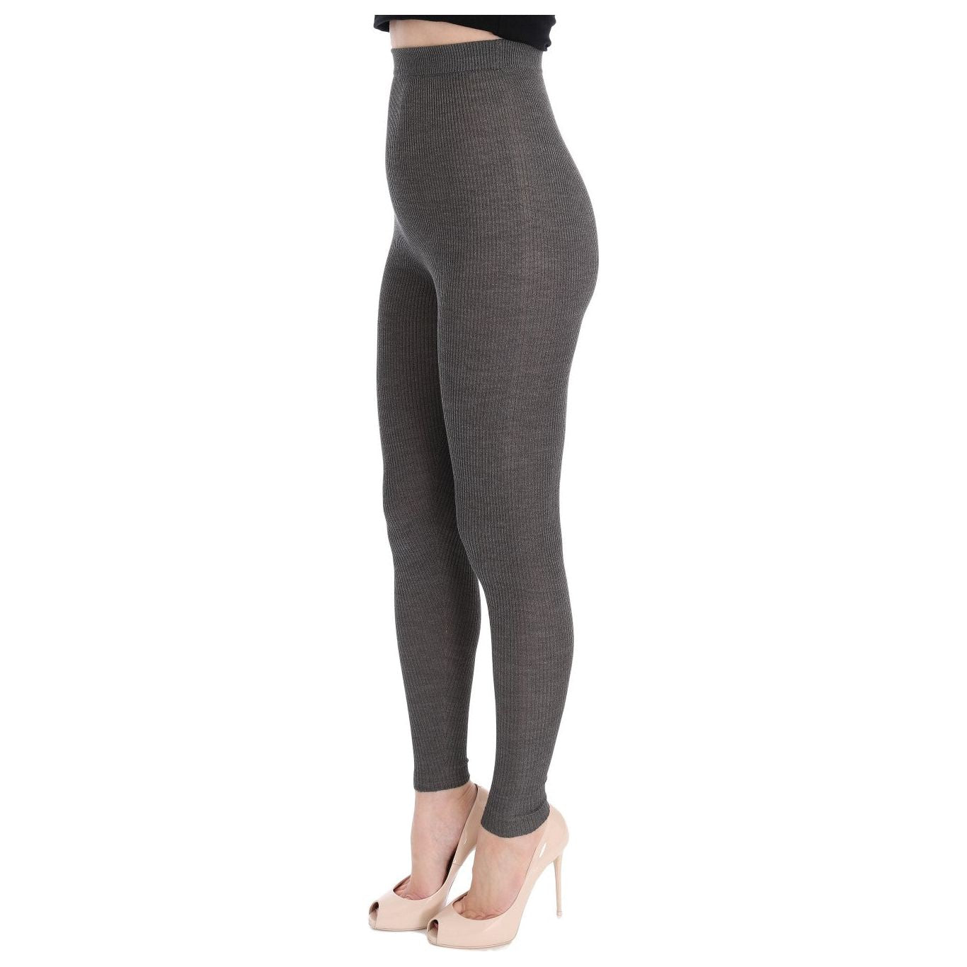 Dolce & Gabbana Gray Cashmere Stretch Tights