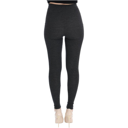 Dolce & Gabbana Gray Wool Stretch Tights