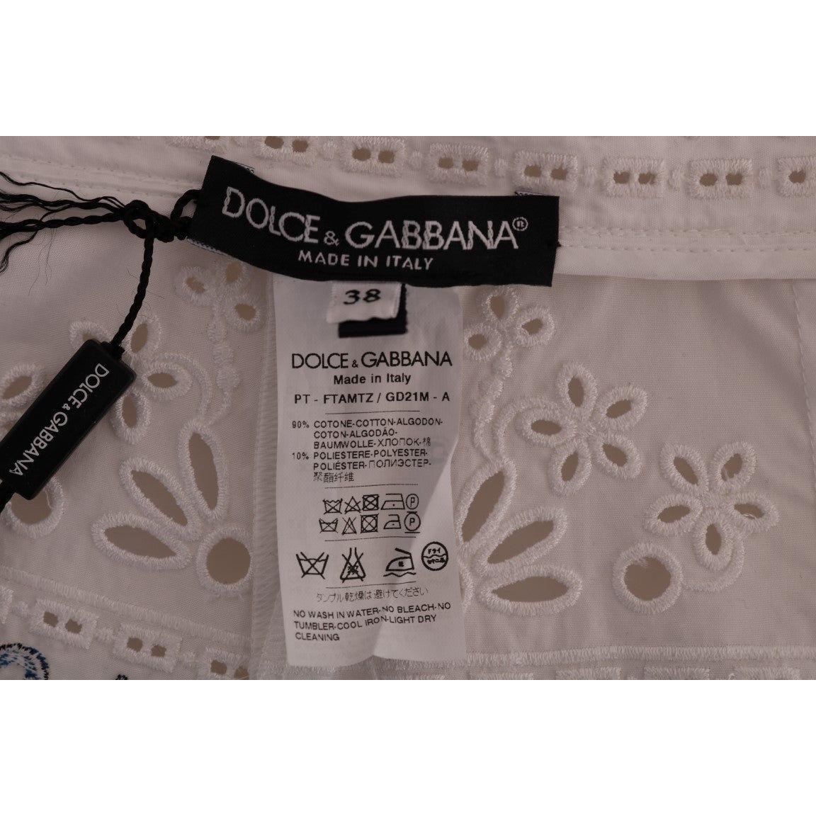 Dolce & Gabbana Majolica Embroidered Capri Elegance Dolce & Gabbana