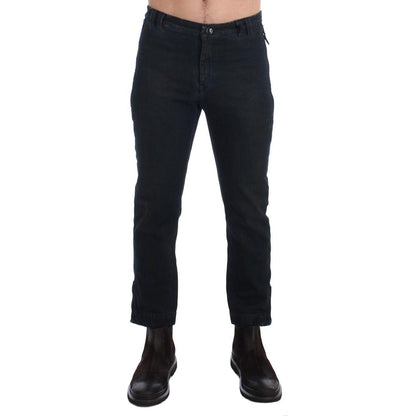 Costume National Blue Cotton Slim Pants Denim Jeans