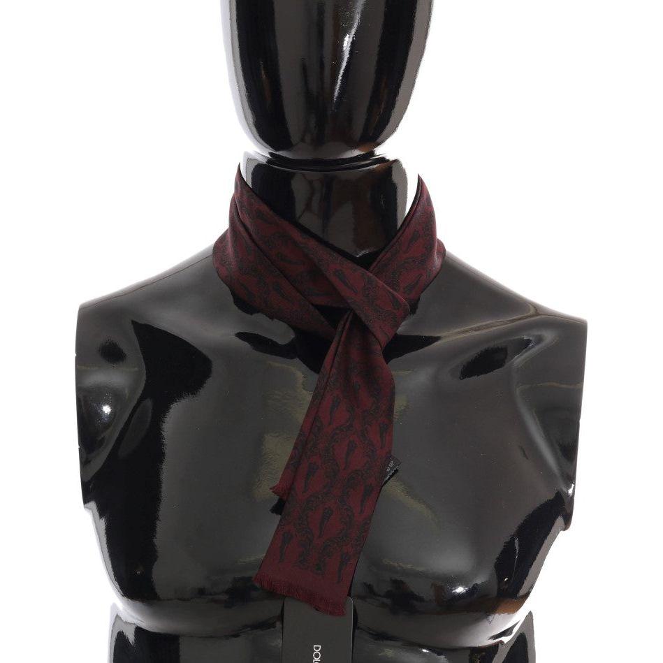 真丝波尔多皇冠辣椒印花男士围巾