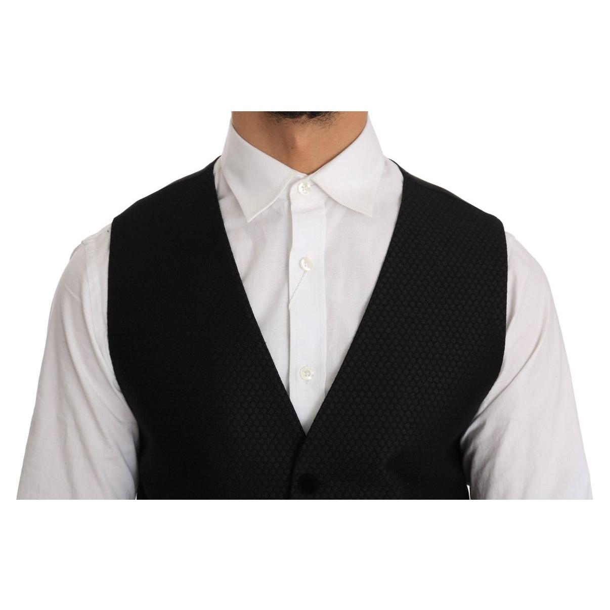 优雅圆点黑色连衣裙背心