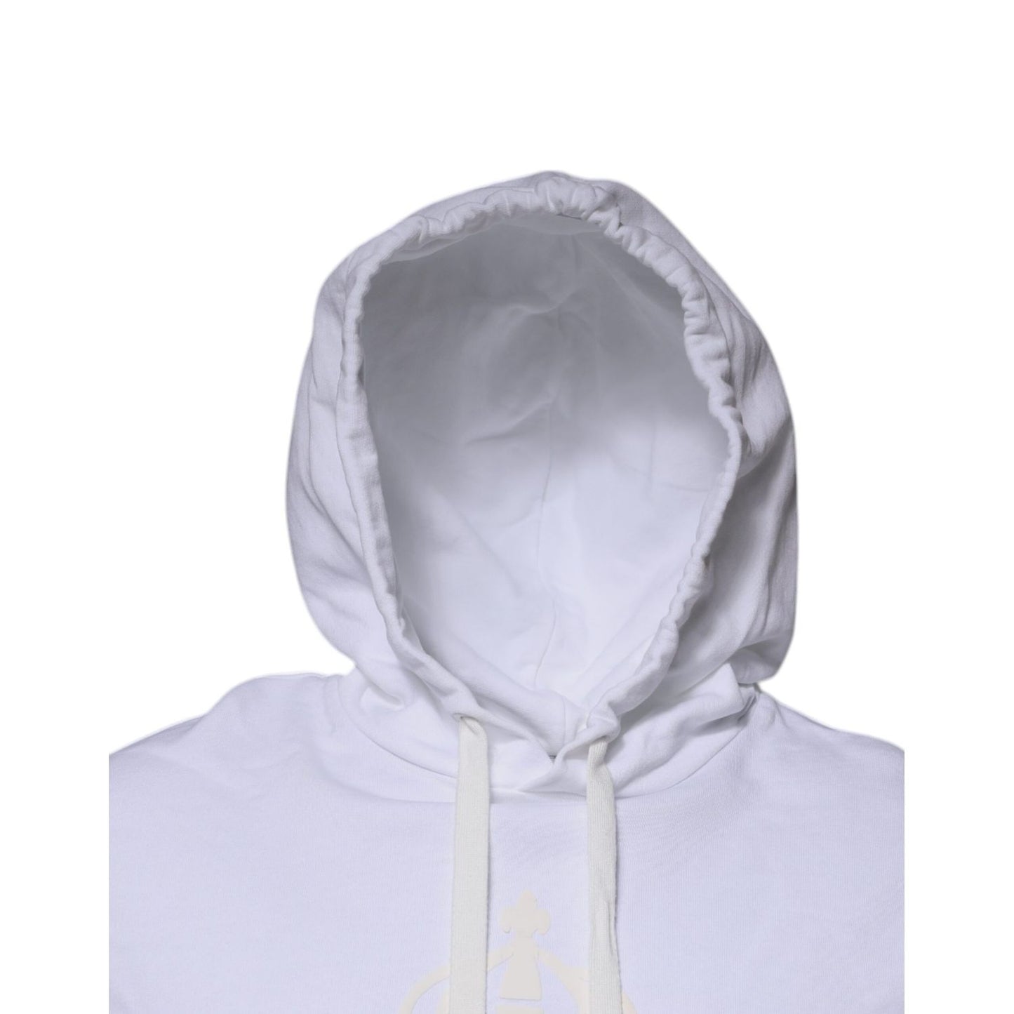Dolce & Gabbana White Logo Hooded Pullover Sweatshirt Sweater